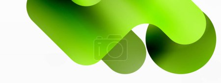 Illustration for Gradient Geometry. Minimalist Fusion of Lines and Circles, Crafting Serene, Captivating Abstract Background - Royalty Free Image