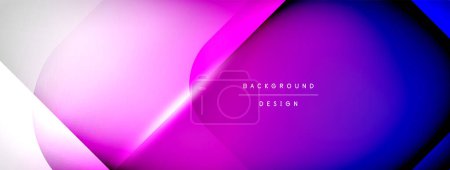 Illustration for Shadow lines vector techno banner and light effects. Techno Illustration For Wallpaper, Banner, Background, Card, Book Illustration, landing page - Royalty Free Image