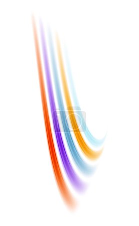 Illustration for A vibrant and playful design featuring rainbow-color lines arranged in a dynamic composition, perfect for adding a pop of color to any project - Royalty Free Image