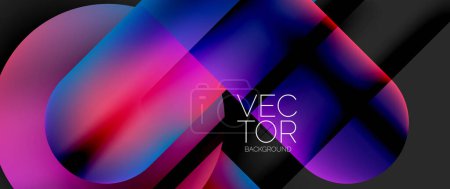 Illustration for Geometric shapes fluid gradient abstract minimal background for various purposes, including website headers, social media posts, digital art displays, presentations, branding elements, wallpapers - Royalty Free Image