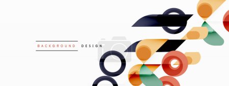 Illustration for Circle minimal abstract background. Design for wallpaper, banner, background, landing page, wall art, invitation, prints, posters - Royalty Free Image