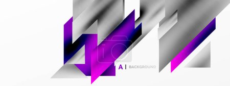 Illustration for Modern trendy minimalist abstract background. Geometric pattern design, 3d and shadow effects. Vector Illustration - Royalty Free Image
