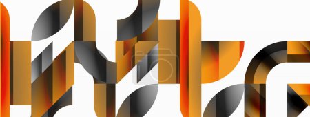 Ilustración de Amalgamación de formas geométricas en lienzo abstracto minimalista, proporcionando versatilidad y atractivo visual para diseños digitales, presentaciones, banners de sitios web, publicaciones en redes sociales - Imagen libre de derechos