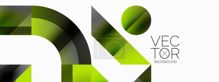 Hochglanz Kreis, Quadrat, Dreieck Formen minimalistischen geometrischen Hintergrund. Schlankes, zeitgemäßes Design mit einem Hauch von Raffinesse für digitale Designs, Präsentationen, Website-Banner, Social-Media-Beiträge