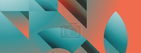 Photo for Simple geometric forms - dynamic geometric abstract background. Visual symphony of shapes and lines design for wallpaper, banner, background, landing page, wall art, invitation, prints, posters - Royalty Free Image