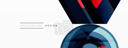 Illustration for Geometric shapes vector design with dynamic shadow effect features a captivating composition, where precise forms intersect and overlap - Royalty Free Image