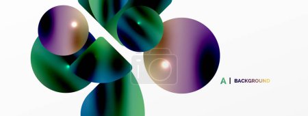 Ilustración de Efectos transparentes fondo abstracto geométrico. Fondo de pantalla minimalista, bandera, fondo o aterrizaje - Imagen libre de derechos