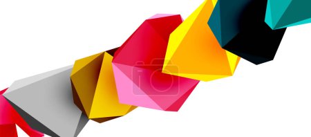 Ilustración de 3d baja poli triángulo elementos de diseño - Imagen libre de derechos
