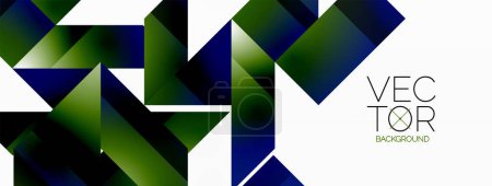 Illustration for Geometric purity on white - lines, squares, triangles unite. Minimalist harmony in elegant simplicity - Royalty Free Image