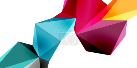 Illustration for 3d low poly triangle design elements - Royalty Free Image