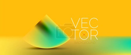 Illustration for Podium background adorned with fluid gradient color geometric shapes. Eye-catching and modern design. The liquid gradients infuse element of fluidity and energy - Royalty Free Image
