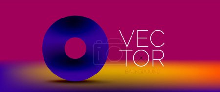 Illustration for Liquid gradient color geometric shapes and circles podium background - Royalty Free Image