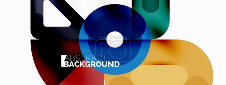 Illustration for Creative geometric wallpaper. Circles, lines background. Business template for wallpaper, banner, background or landing - Royalty Free Image