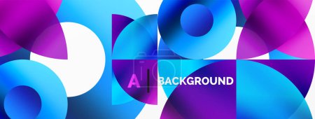 Photo for Abstract round geometric shapes with gradients. Concept for creative technology, digital art, social communication, and modern science. Ideal for posters, covers, banners, brochures, and websites - Royalty Free Image