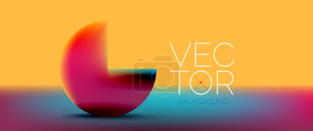 Illustration for Liquid gradient color geometric shapes and circles podium background - Royalty Free Image