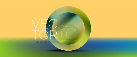 Illustration for Podium background adorned with fluid gradient color geometric shapes. Eye-catching and modern design. The liquid gradients infuse element of fluidity and energy - Royalty Free Image