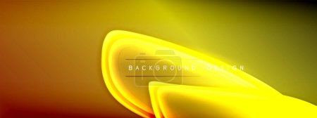 Illustration for Vector abstract background - liquid transparent bubble shapes on fluid gradient with shadows and light effects - Royalty Free Image