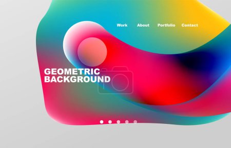 Illustration for Abstract liquid background for your landing page design. Web page for website or mobile app wallpaper - Royalty Free Image