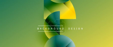 Illustration for Minimalistic geometric backdrop showcasing metallic circles and squares, embodying understated elegance. Reflective surfaces and precise forms create harmonious blend of simplicity and sophistication - Royalty Free Image