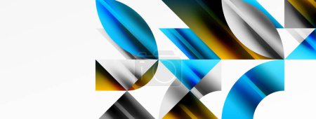 Illustration for Abstract geometric shapes symbolizing creative technology, digital art, social communication, and modern science. Ideal for posters, covers, banners, brochures and websites - Royalty Free Image