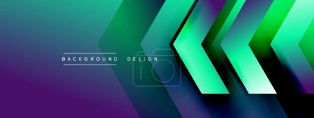 Illustration for Geometric background adorned with dynamic arrows and sleek lines, forming intricate web of movement and energy, captivating the eye with its mesmerizing patterns - Royalty Free Image