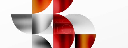 Ilustración de Exquisito telón de fondo que combina el minimalismo moderno con el encanto metálico. Con triángulos redondos, exuda sofisticación geométrica y encanto discreto para papel pintado, bandera, fondo, landing page - Imagen libre de derechos