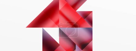 Illustration for Vivid abstraction unfolds. Triangles in seamless harmony, composing dynamic geometric backdrop. Interplay of angles and hues forms captivating tapestry, evoking modernity and artistic allure - Royalty Free Image