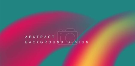 Illustration for Fluid geometric vector background featuring dynamic liquid shapes, creating captivating abstract visual experience for wallpaper, banner, background, landing page, wall art, invitation, print, poster - Royalty Free Image
