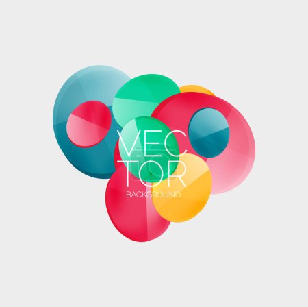 Illustration for Geometric circles background. Creative minimal composition - Royalty Free Image