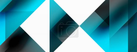 Illustration for Glossy circle, square, triangle shapes minimalist geometric backdrop. Sleek, contemporary design with a touch of sophistication for digital designs, presentations, website banners, social media posts - Royalty Free Image