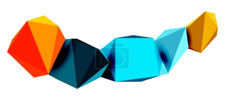 Ilustración de Diseño abstracto de piedra polivinílica baja. Elemento geométrico de diseño vectorial 3d - Imagen libre de derechos
