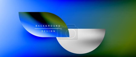 Téléchargez les illustrations : Bright color circle and round element minimal geometric abstract background for posters, covers, banners, brochures, websites - en licence libre de droit