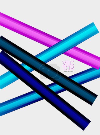 Illustration for Abstract color straight lines vector background - Royalty Free Image