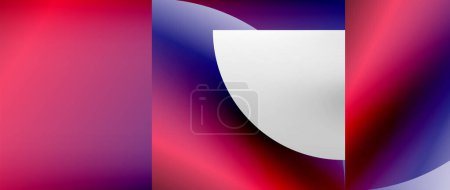 Illustration for Circles and round shapes with gradients. Minimal abstract background, round geometric shapes, clean and structured design - Royalty Free Image