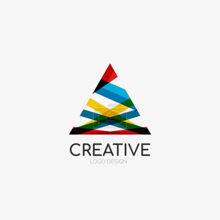 Photo for Triangle abstract logo, business emblem icon - Royalty Free Image