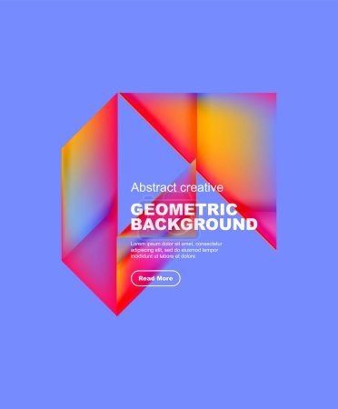 Illustration for Gradient triangles vector abstract background - Royalty Free Image