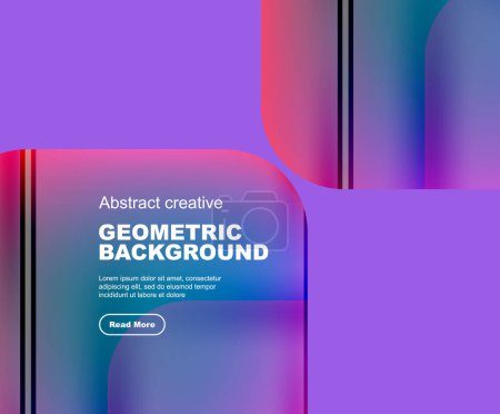 Illustration for Round square geometric abstract background - Royalty Free Image