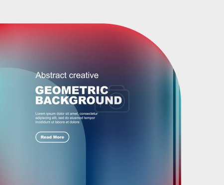 Illustration for Round square geometric abstract background - Royalty Free Image
