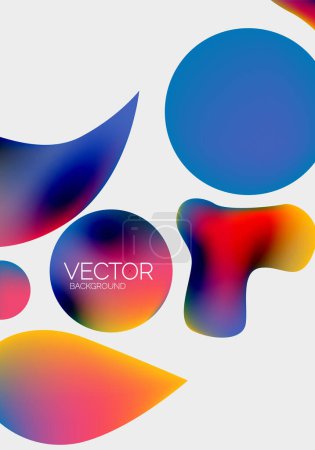 Illustration for Vector abstract glowing shapes background - Royalty Free Image