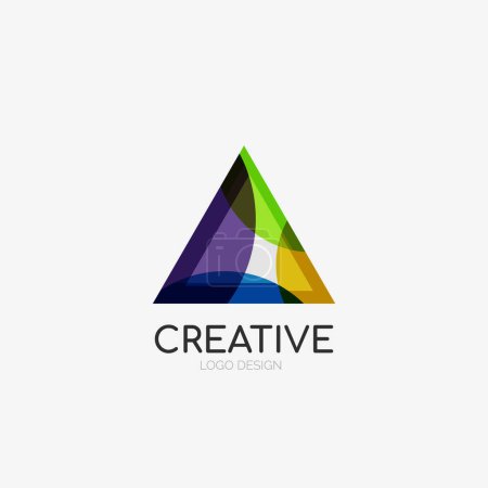 Ilustración de Logo abstracto triangular, icono del emblema del negocio - Imagen libre de derechos