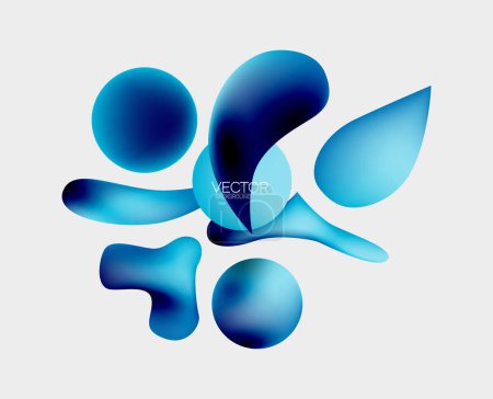 Illustration for Abstract liquid bubble background. Liquid gradients - Royalty Free Image