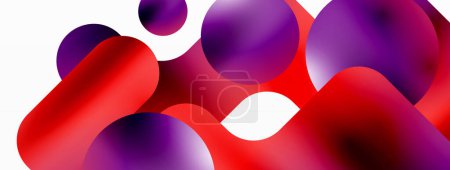 Illustration for Serene Symmetry. Minimalist Lines and Circles Merge in a Tranquil Dance of Gradients, Shaping an Enchanting Abstract Backdrop of Elegance - Royalty Free Image