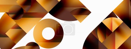 Photo for Vector background. Minimalist geometric backdrop adorned with circles and shapes. Abstract art inviting creativity for digital designs, presentations, website banners, social media posts - Royalty Free Image