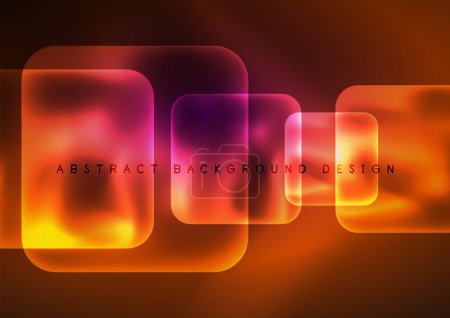 Illustration for Trendy Square Blurred Color Abstract Background. Glowing lights. Vector Illustration For Wallpaper, Banner, Background, Card, Book Illustration, landing page - Royalty Free Image