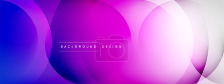 Illustration for Light geometric abstract background with lines, circles - Royalty Free Image