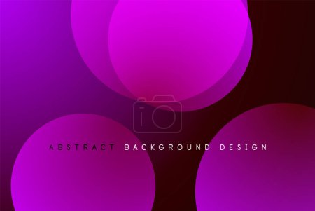 Illustration for Abstract tech circles vector background, technology digital bubbles - Royalty Free Image