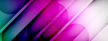 Illustration for Abstract background - geometric composition created with lights and shadows. Technology or business digital template - Royalty Free Image