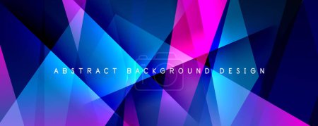 Illustration for Breaking Glass Background, Kaleidoscope effect. Transparent Straight Lines. Dynamic Light Rays effect. Vector Illustration For Wallpaper, Banner, Background, Card, Book Illustration, landing page - Royalty Free Image