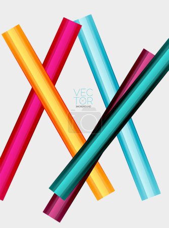 Photo for Abstract color straight lines vector background - Royalty Free Image