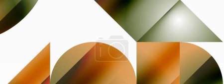 Illustration for Minimalism meets gradient allure. Geometric shapes intertwine in a tranquil backdrop. Subtle hues meld, creating serene yet dynamic canvas, testament to modern aesthetics - Royalty Free Image